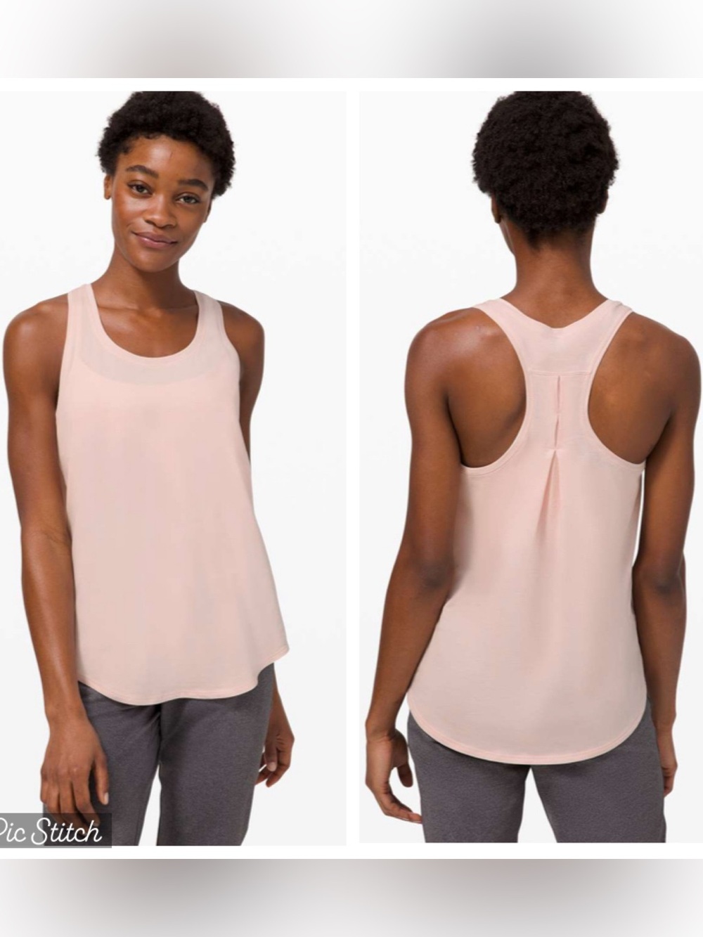 Lululemon Love Tank Pleated Feather Pink Size 10